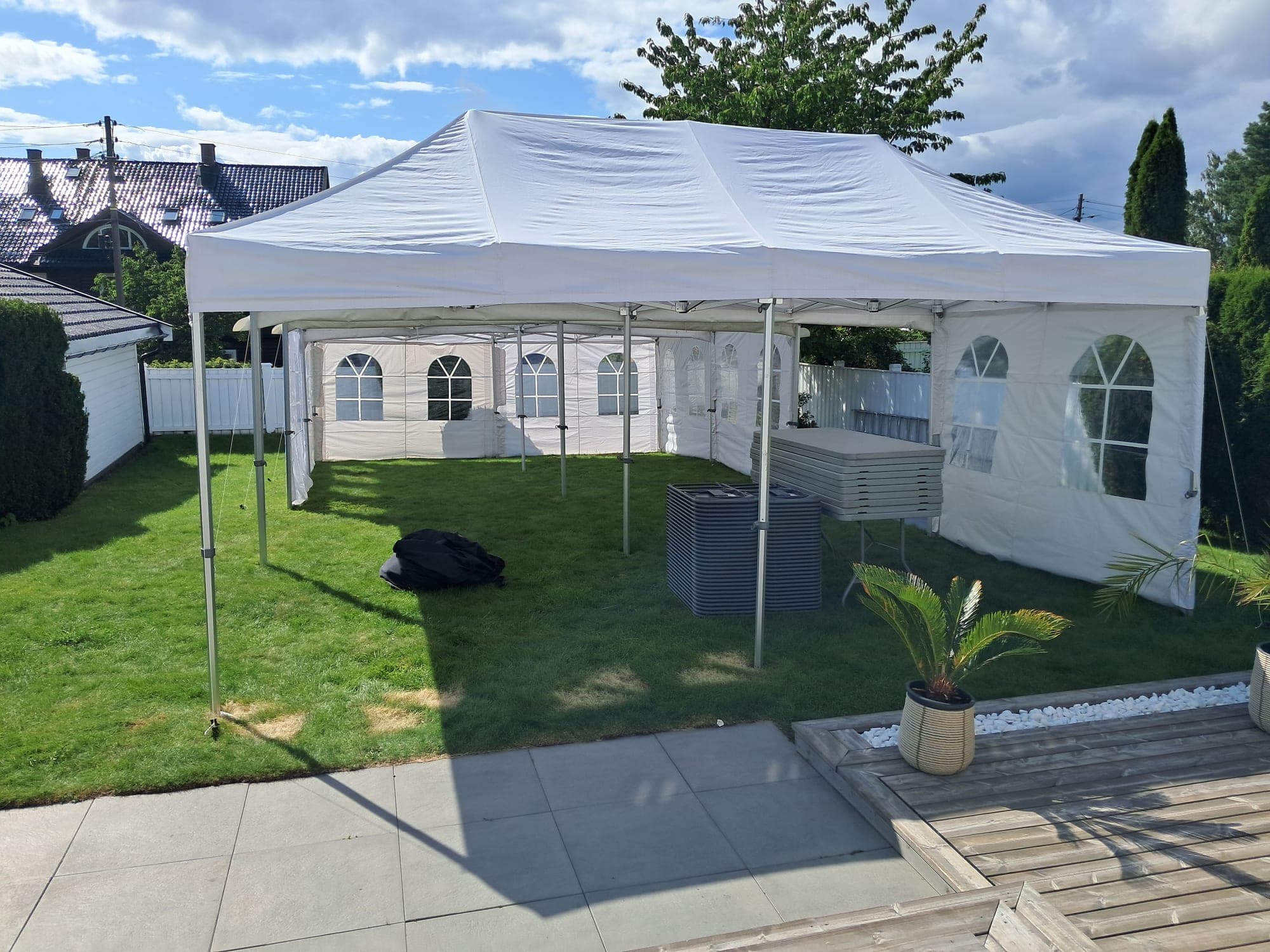 6 × 12 meter partytelt satt opp til arrangement – bilde 2
